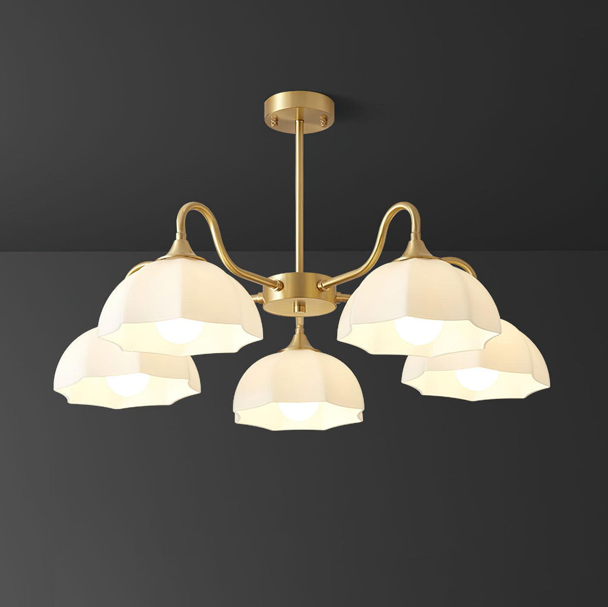 Lustre Sierra en verre et cuivre – vue 51