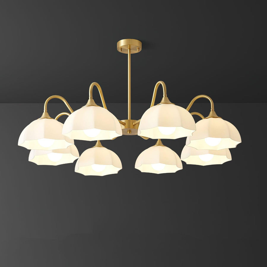 Lustre Sierra en verre et cuivre – vue 2