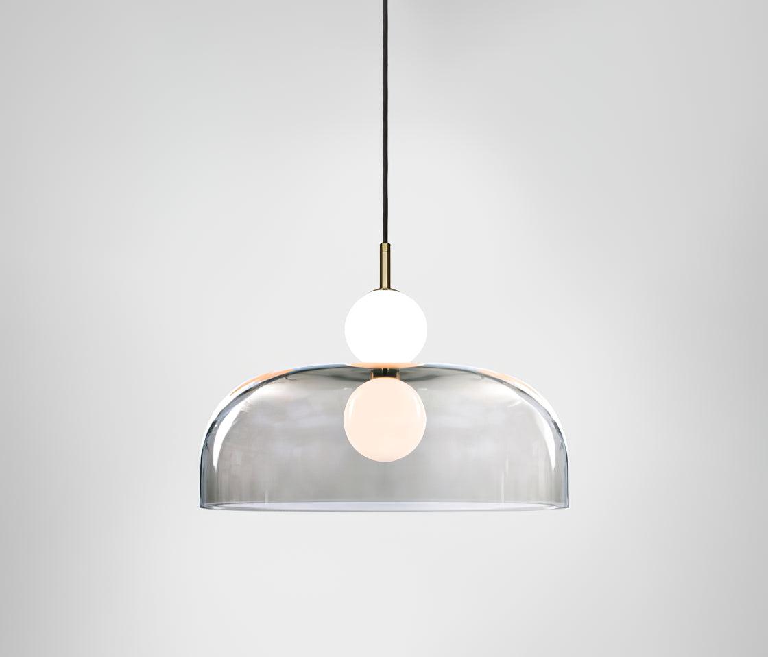 Suspension Iris en verre et métal – vue 7