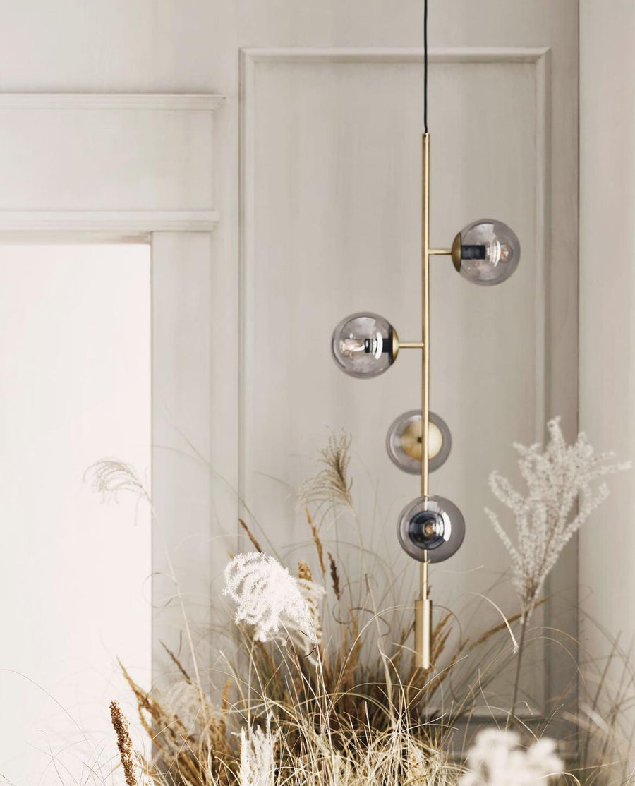 Suspension Citronnelle en verre et laiton – vue 2