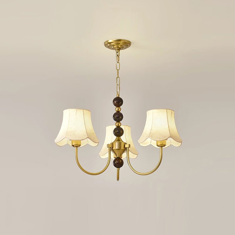 Lustre Pléiade en tissu et bois – vue 23