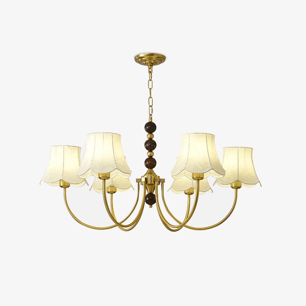 Lustre Pléiade en tissu et bois – vue 13