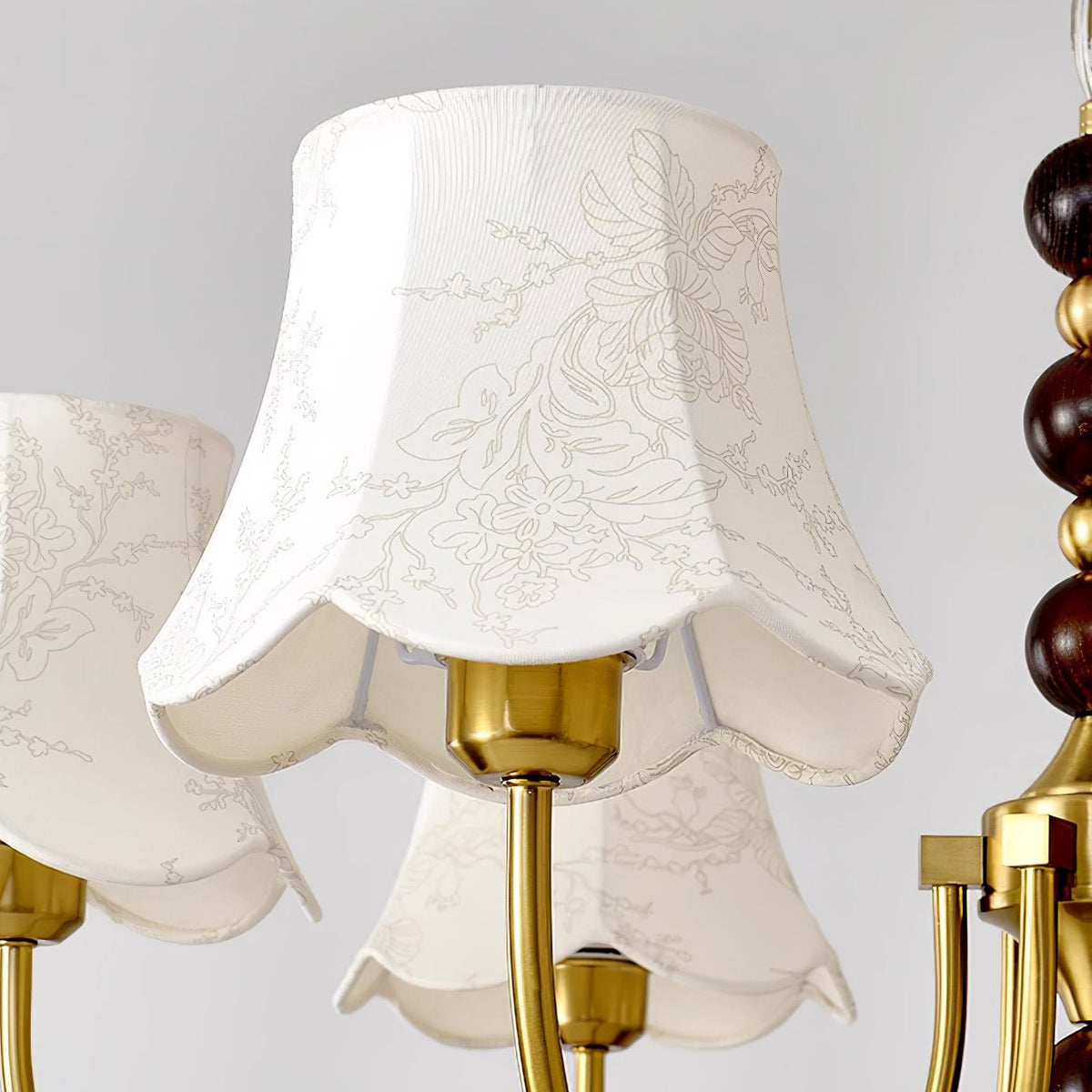 Lustre Pléiade en tissu et bois – vue 22