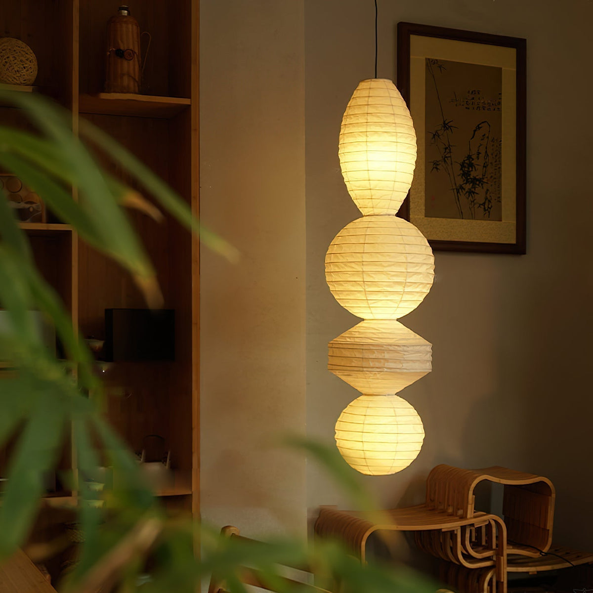 Suspension Laurier en bambou et métal – vue 26