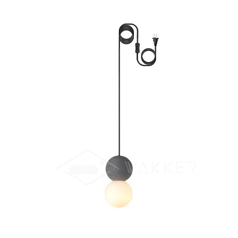 Suspension Hélianthe en pierre et verre – vue 72