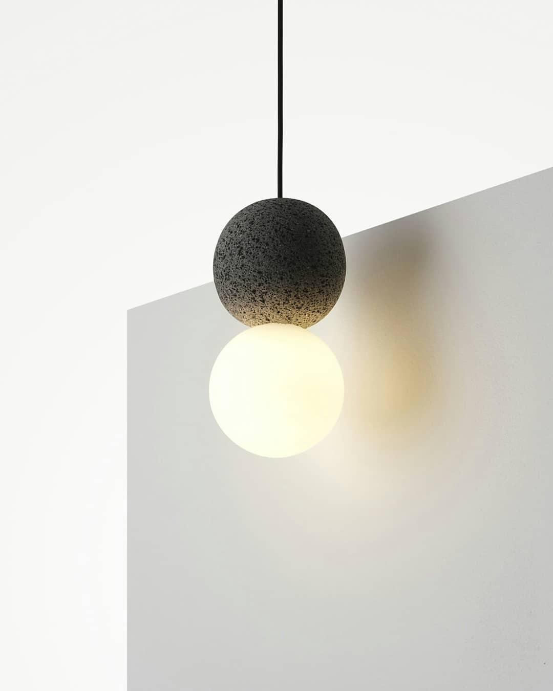 Suspension Hélianthe en pierre et verre – vue 36