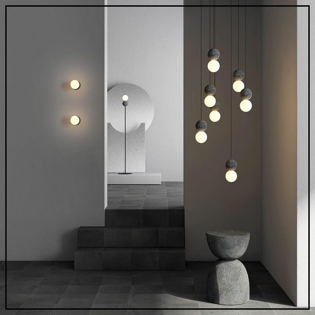 Suspension Hélianthe en pierre et verre – vue 32