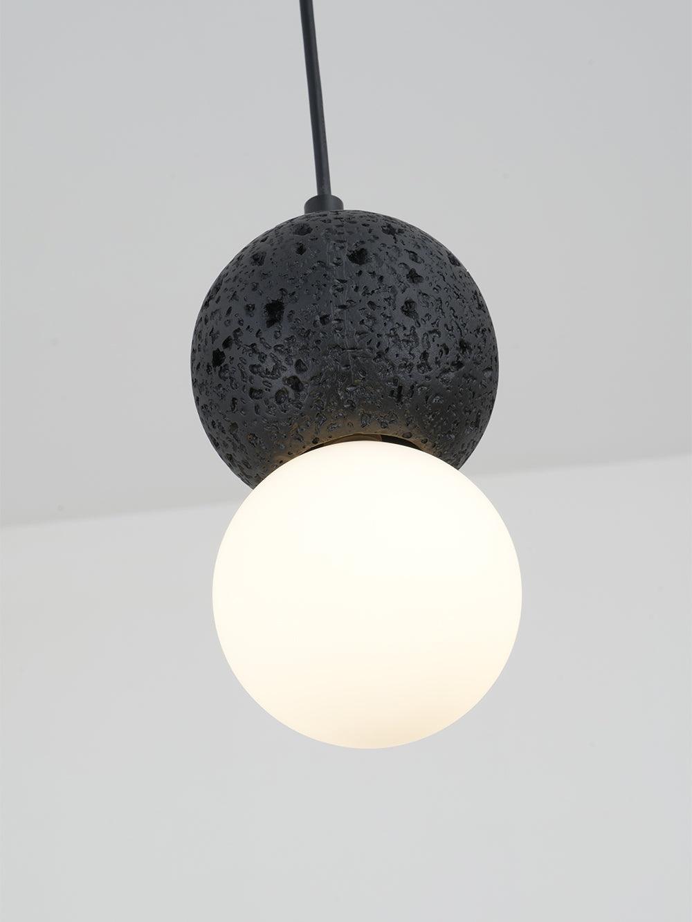 Suspension Hélianthe en pierre et verre – vue 70