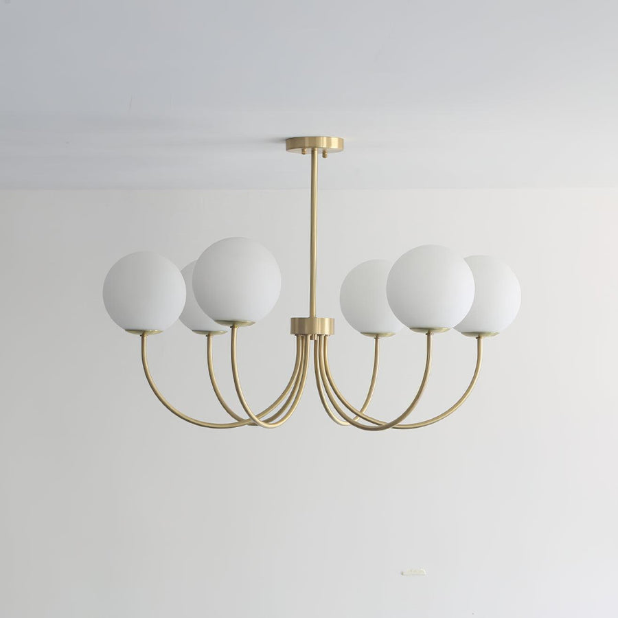 Lustre Cordes en laiton et verre – vue 3