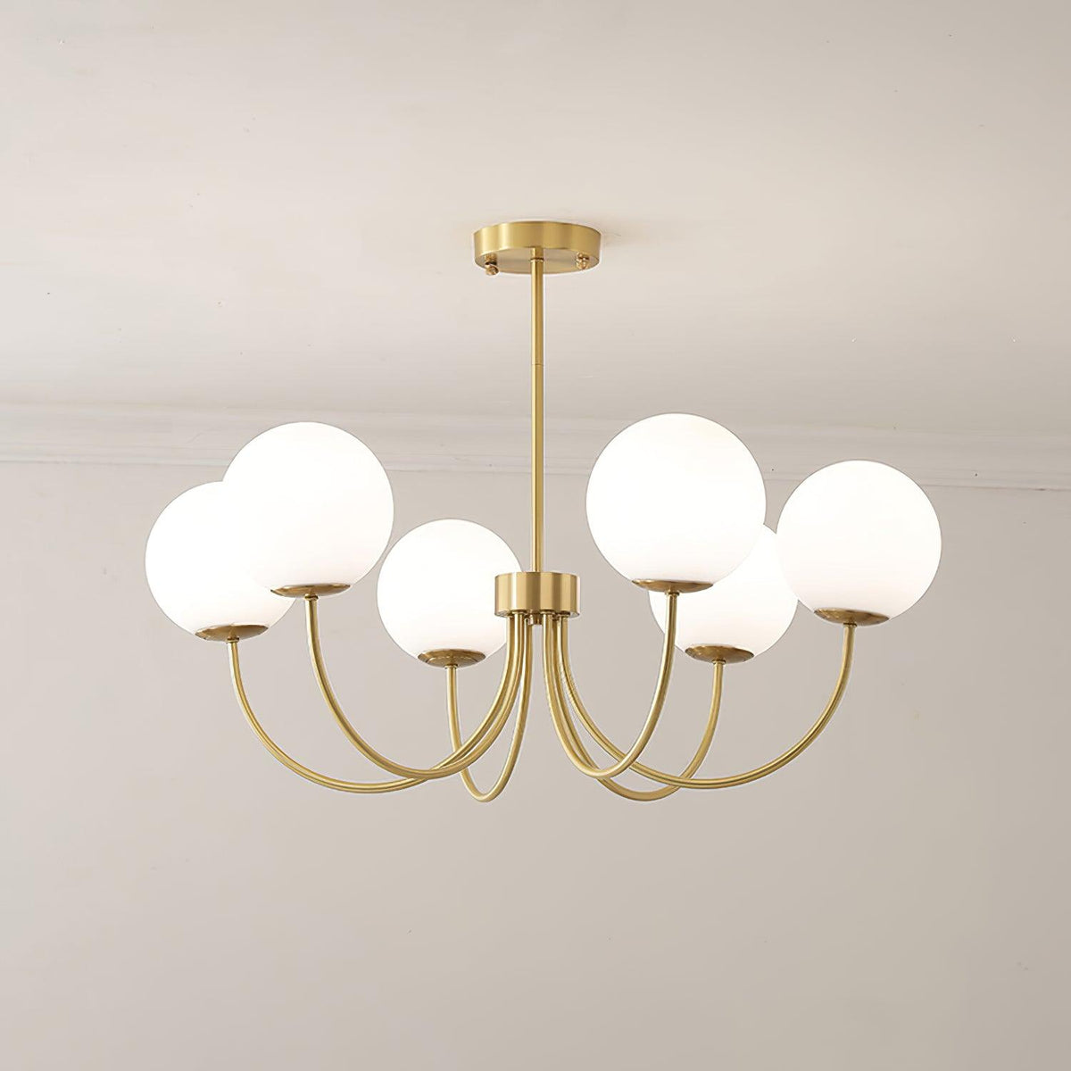 Lustre Cordes en laiton et verre – vue 18