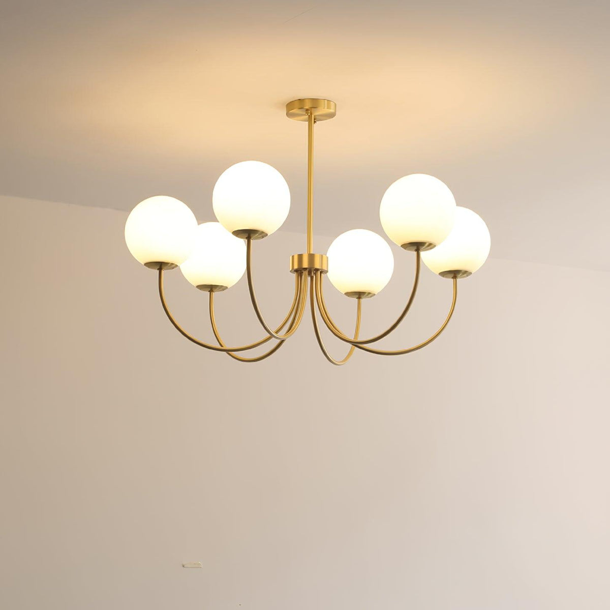 Lustre Cordes en laiton et verre – vue 14