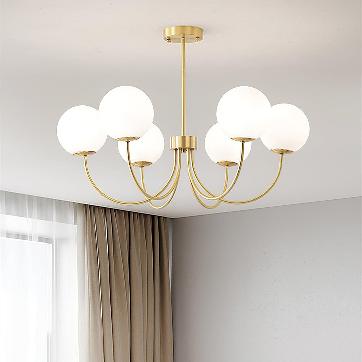 Lustre Cordes en laiton et verre – vue 27