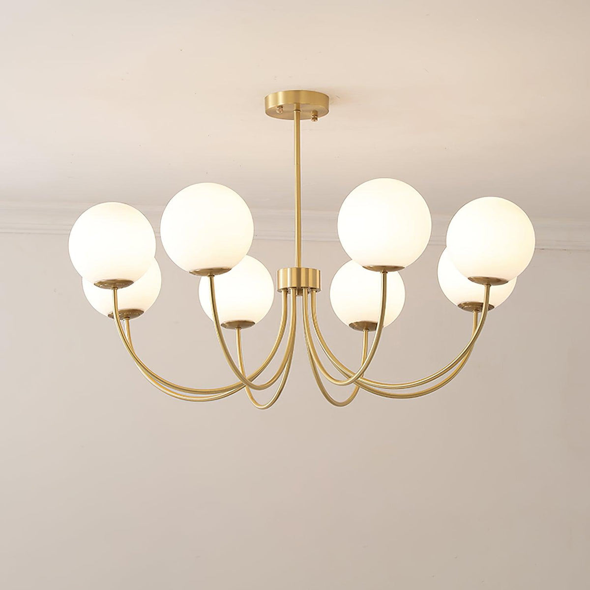 Lustre Cordes en laiton et verre – vue 19