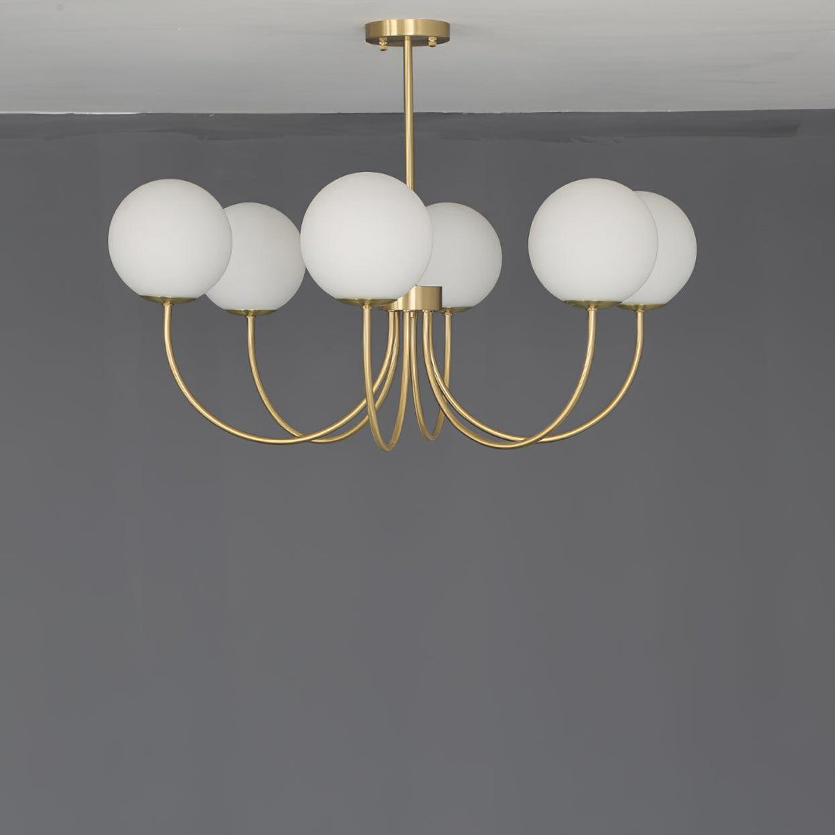 Lustre Cordes en laiton et verre – vue 17