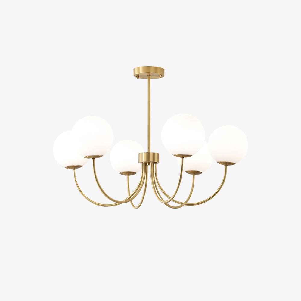 Lustre Cordes en laiton et verre – vue 21