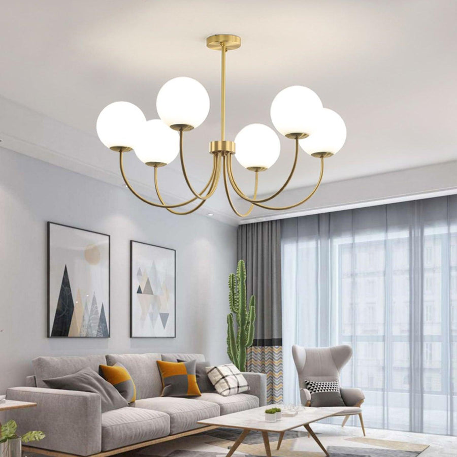 Lustre Cordes en laiton et verre – vue 4