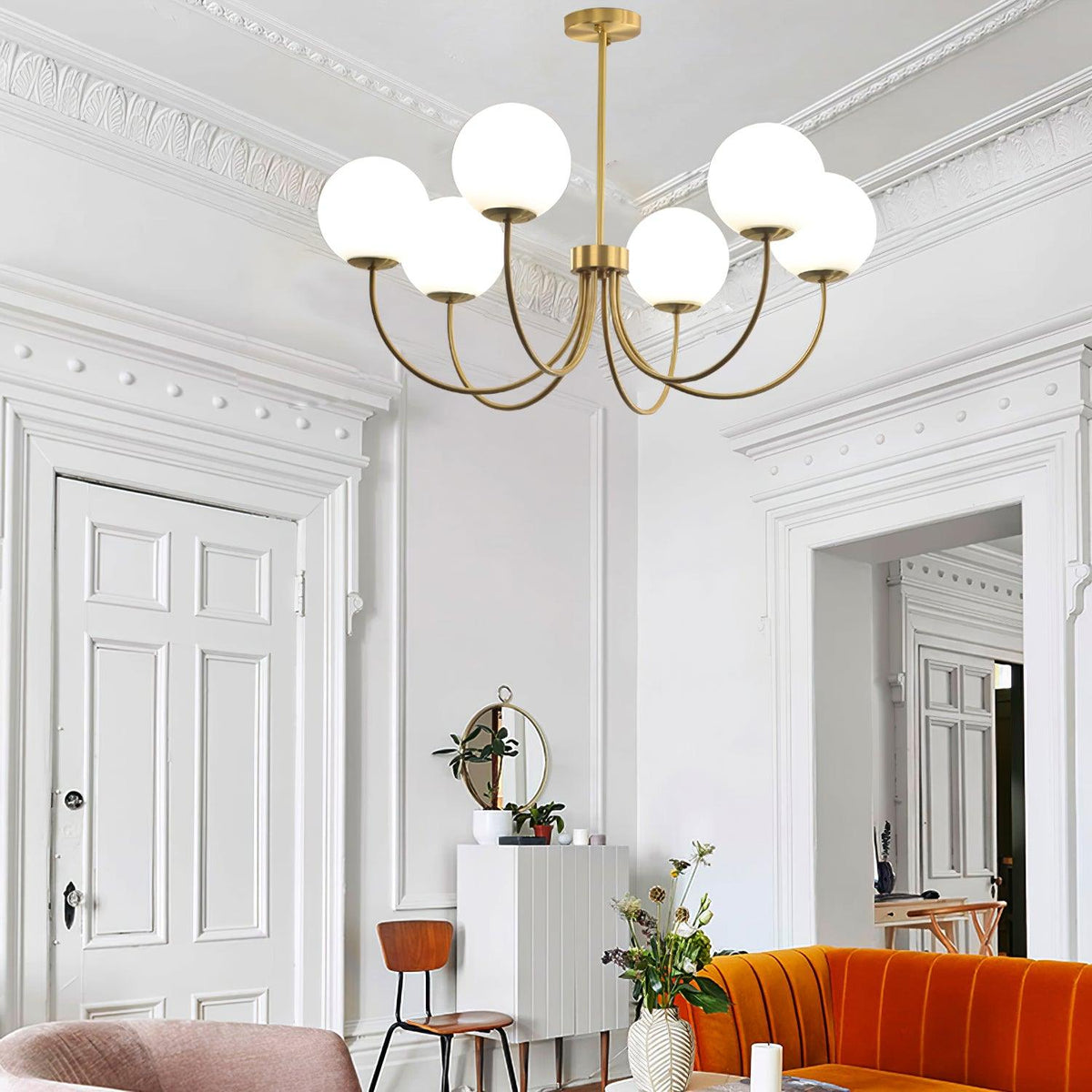 Lustre Cordes en laiton et verre – vue 22