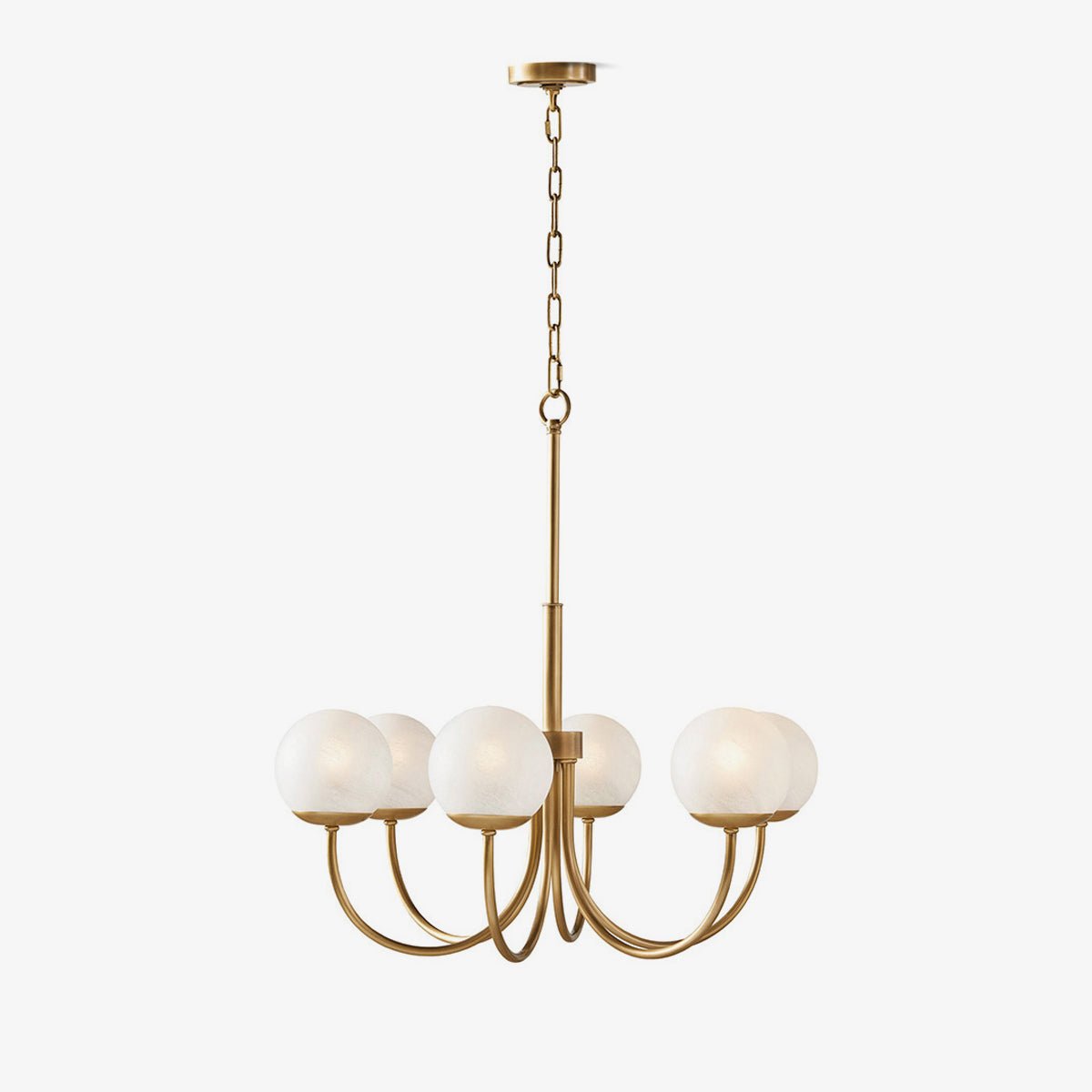 Lustre Chrysalide en laiton et verre – vue 2