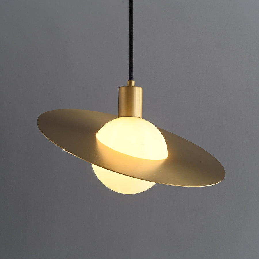 Suspension Paimpol en verre et laiton – vue 5