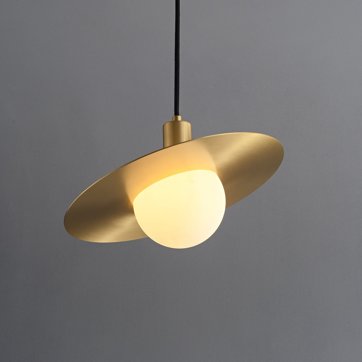 Suspension Paimpol en verre et laiton – vue 10