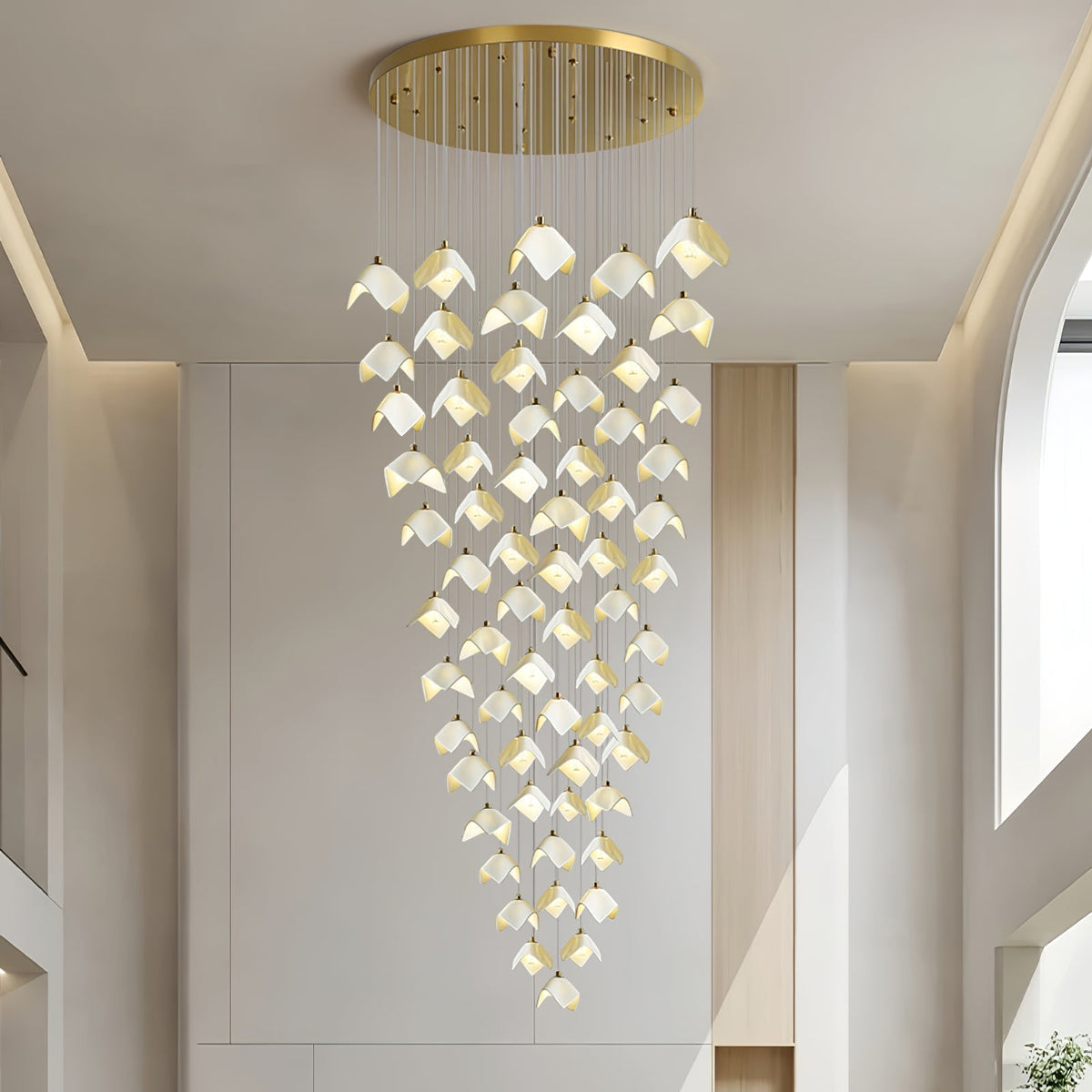 Lustre Pagode en verre et laiton – vue 50