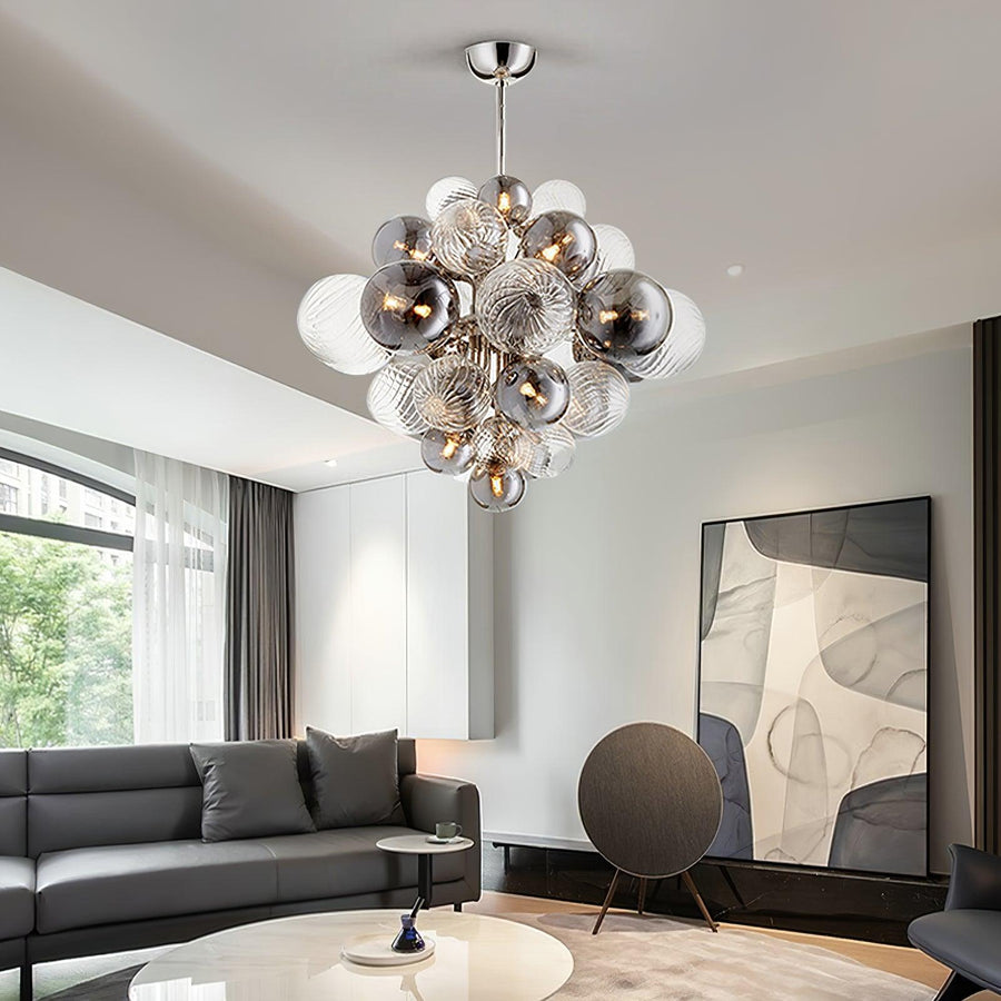 Lustre Pralin en verre et fer – vue 4