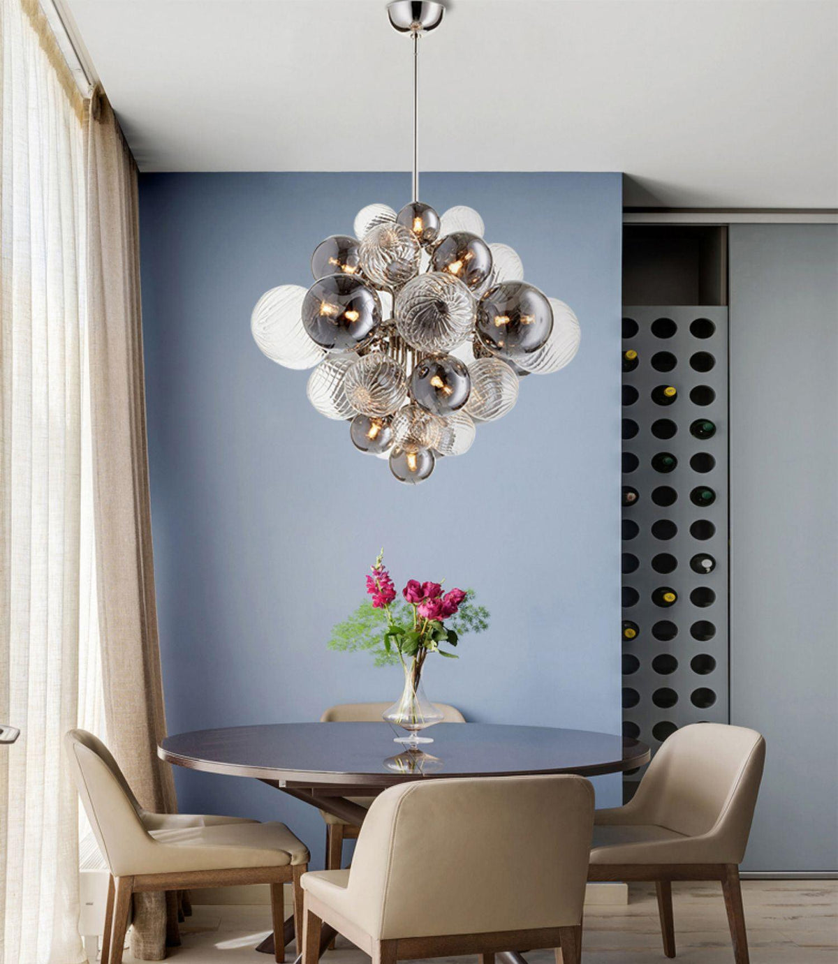 Lustre Pralin en verre et fer – vue 24