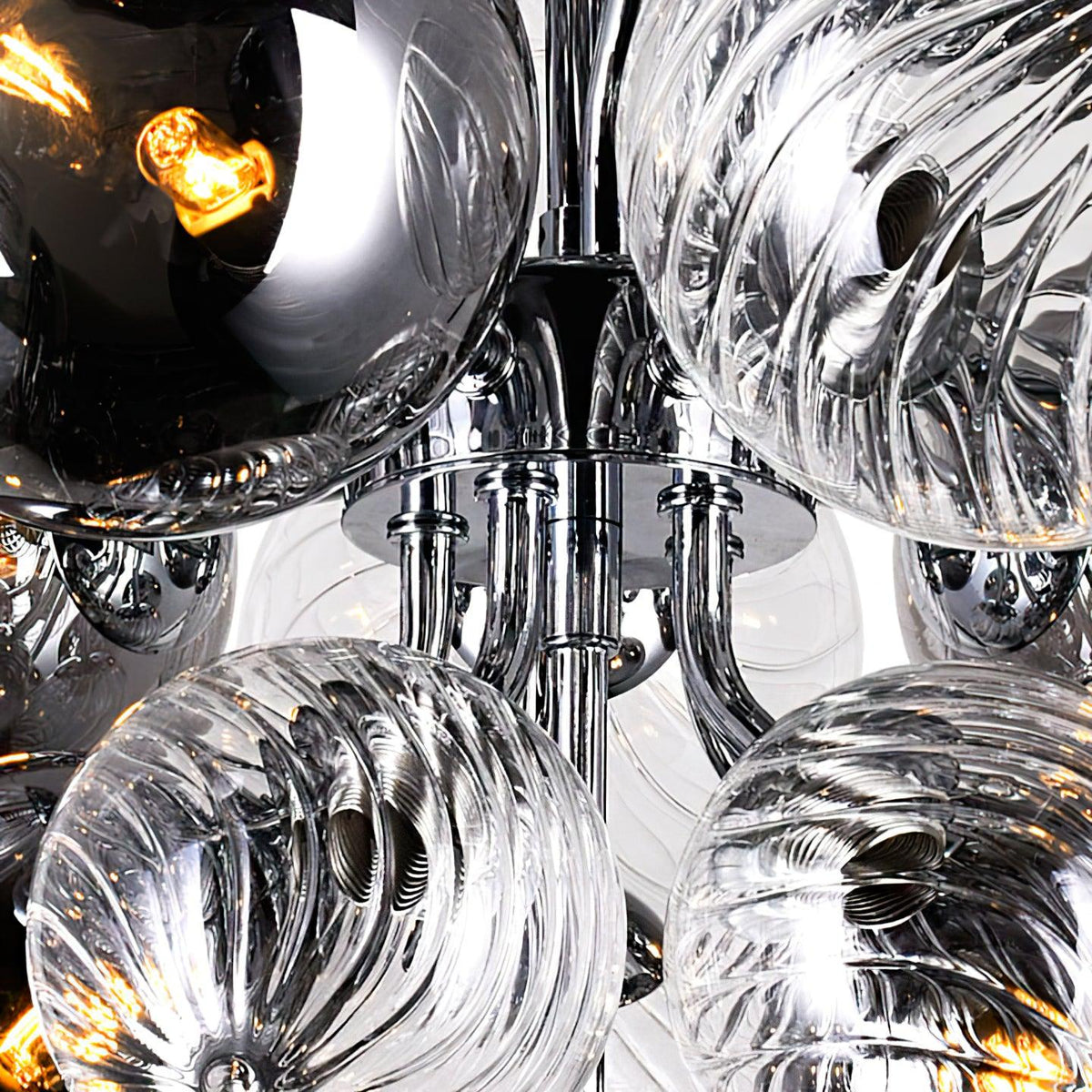 Lustre Pralin en verre et fer – vue 9