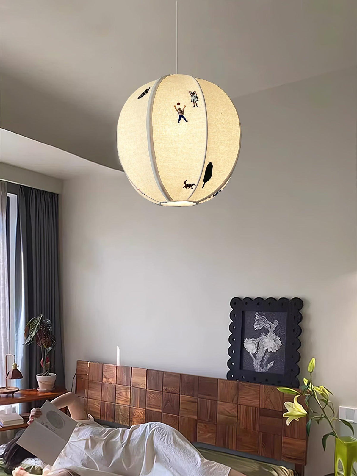 Suspension Ivoire en tissu et métal – vue 31