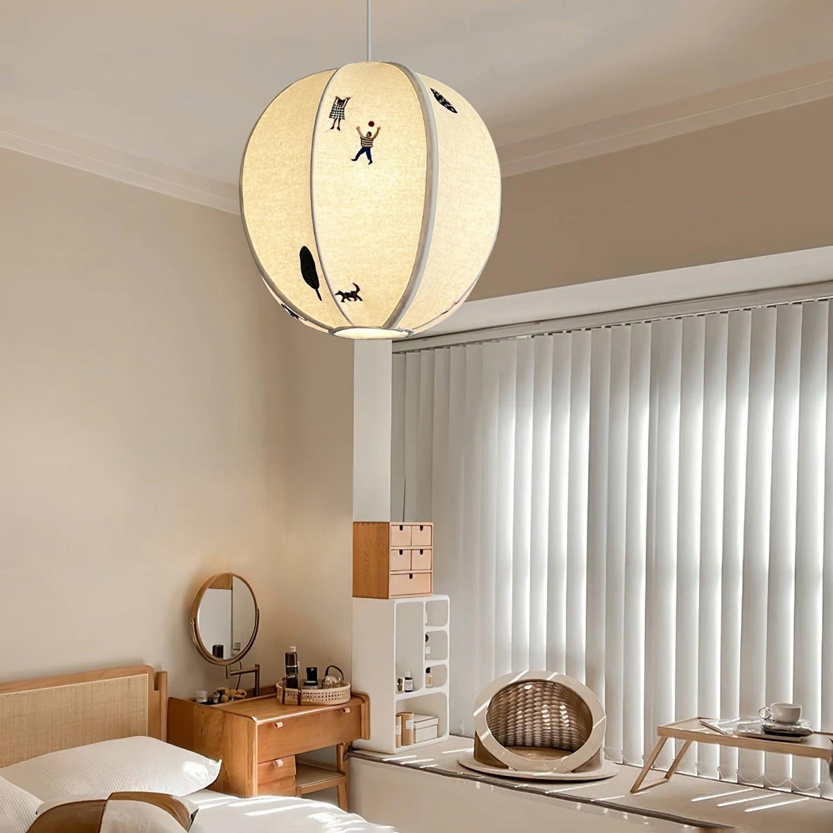 Suspension Ivoire en tissu et métal – vue 29