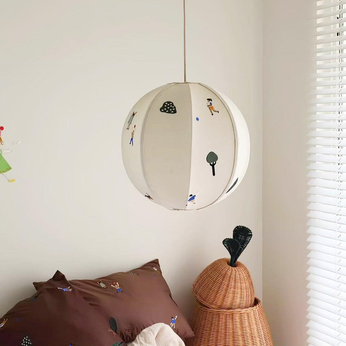 Suspension Ivoire en tissu et métal – vue 13