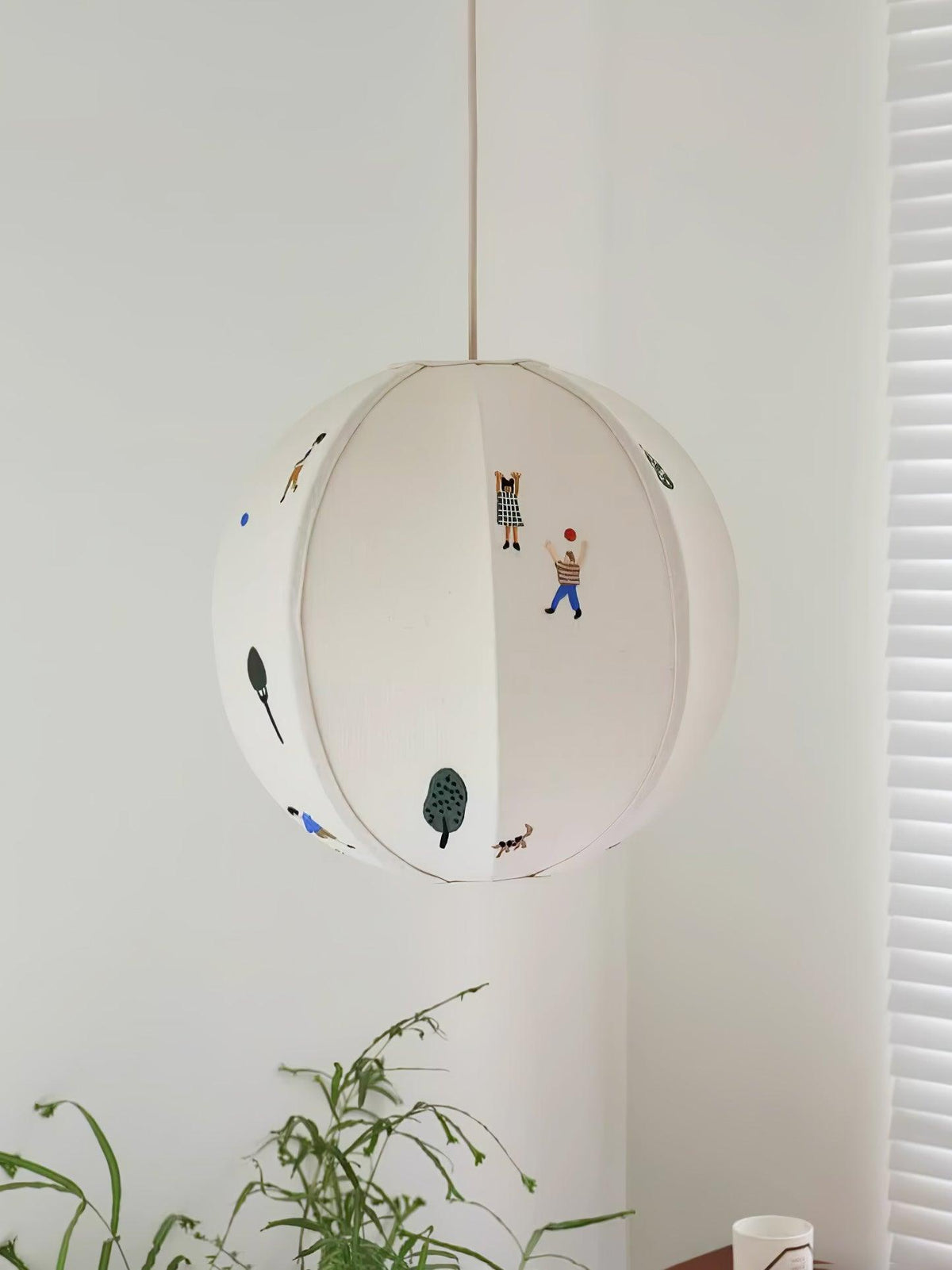 Suspension Ivoire en tissu et métal – vue 35
