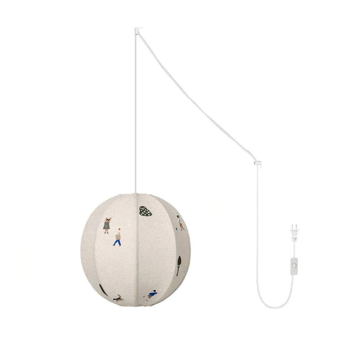 Suspension Ivoire en tissu et métal – vue 21