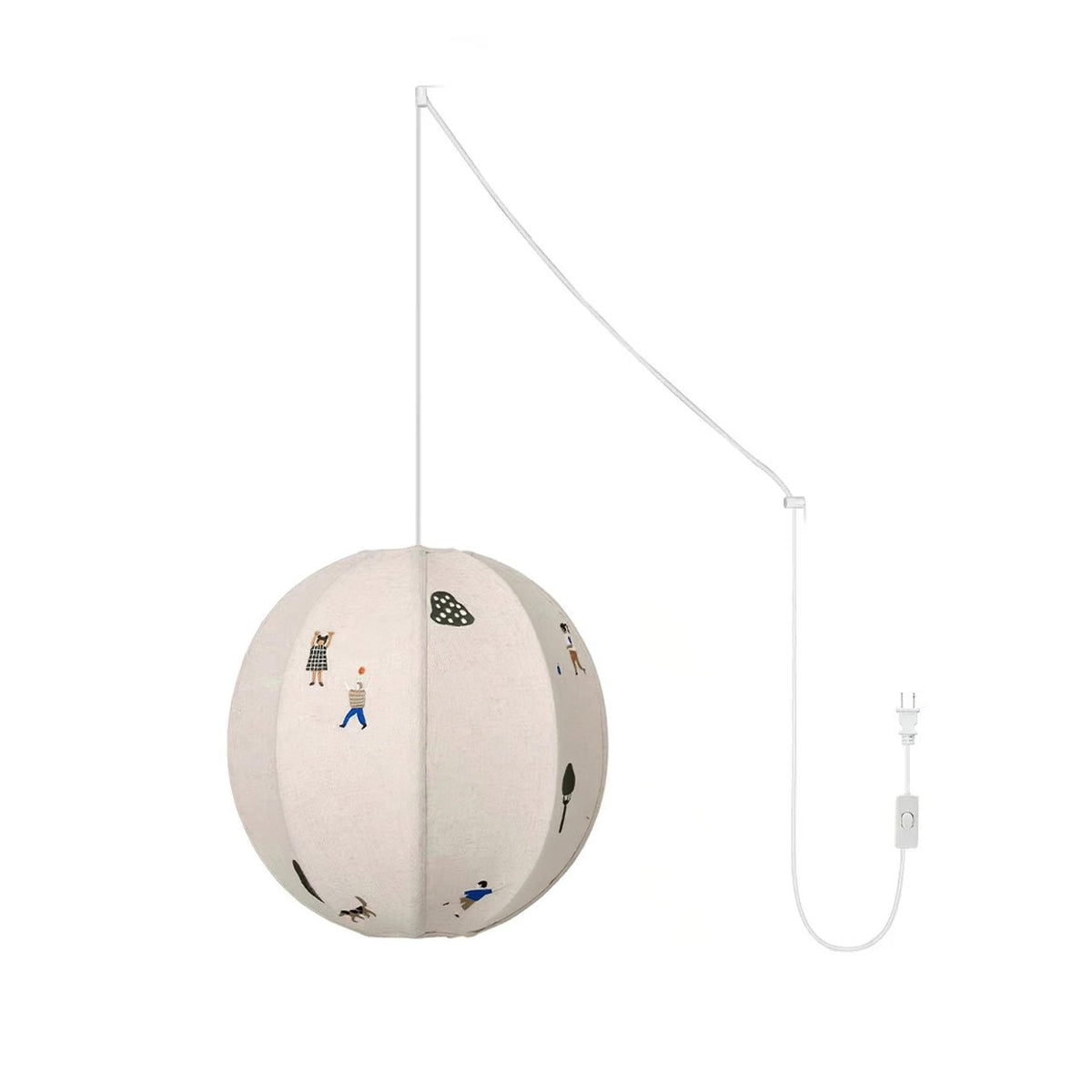 Suspension Ivoire en tissu et métal – vue 22