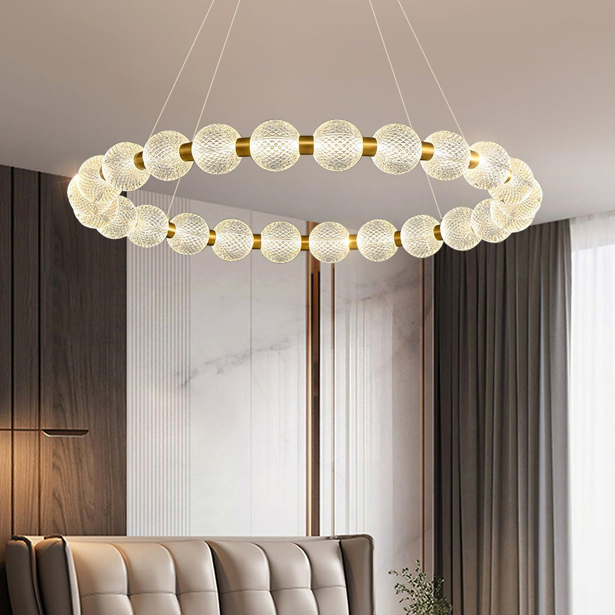 Lustre Séraphine en laiton – vue 7