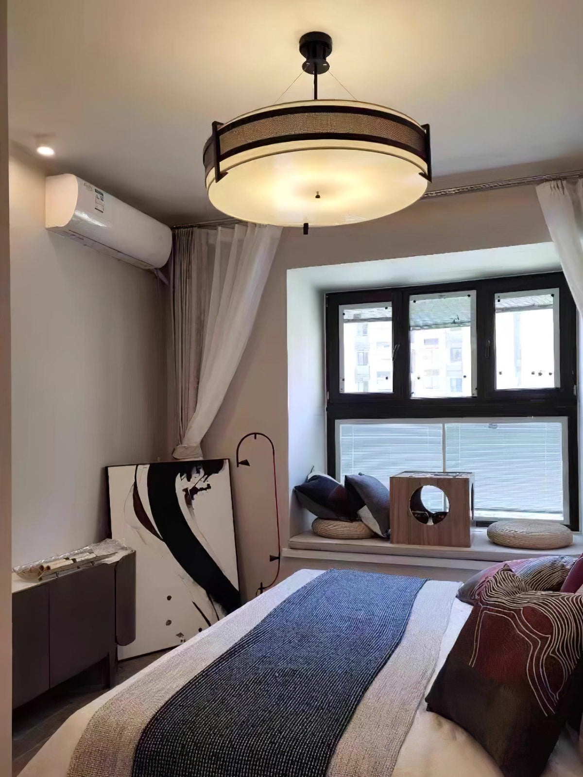 Lustre Jouvence en tissu et fer – vue 26
