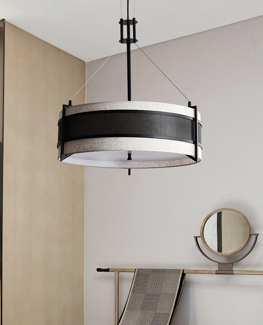 Lustre Jouvence en tissu et fer – vue 5