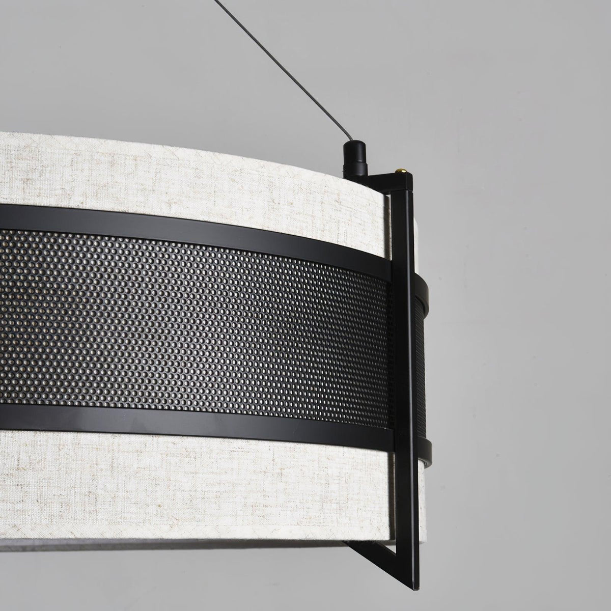 Lustre Jouvence en tissu et fer – vue 7