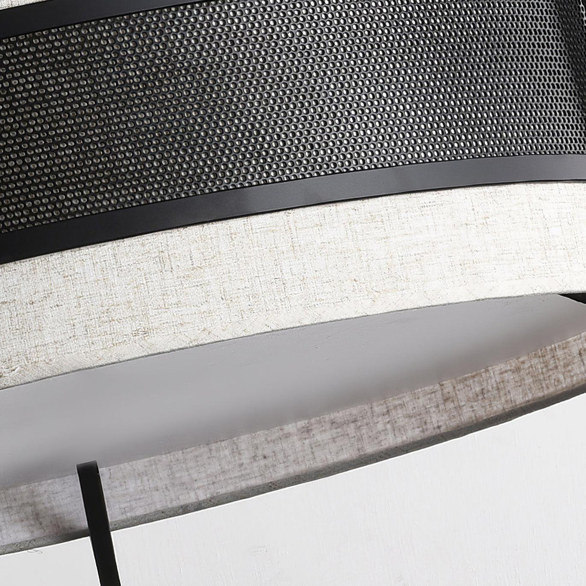 Lustre Jouvence en tissu et fer – vue 8