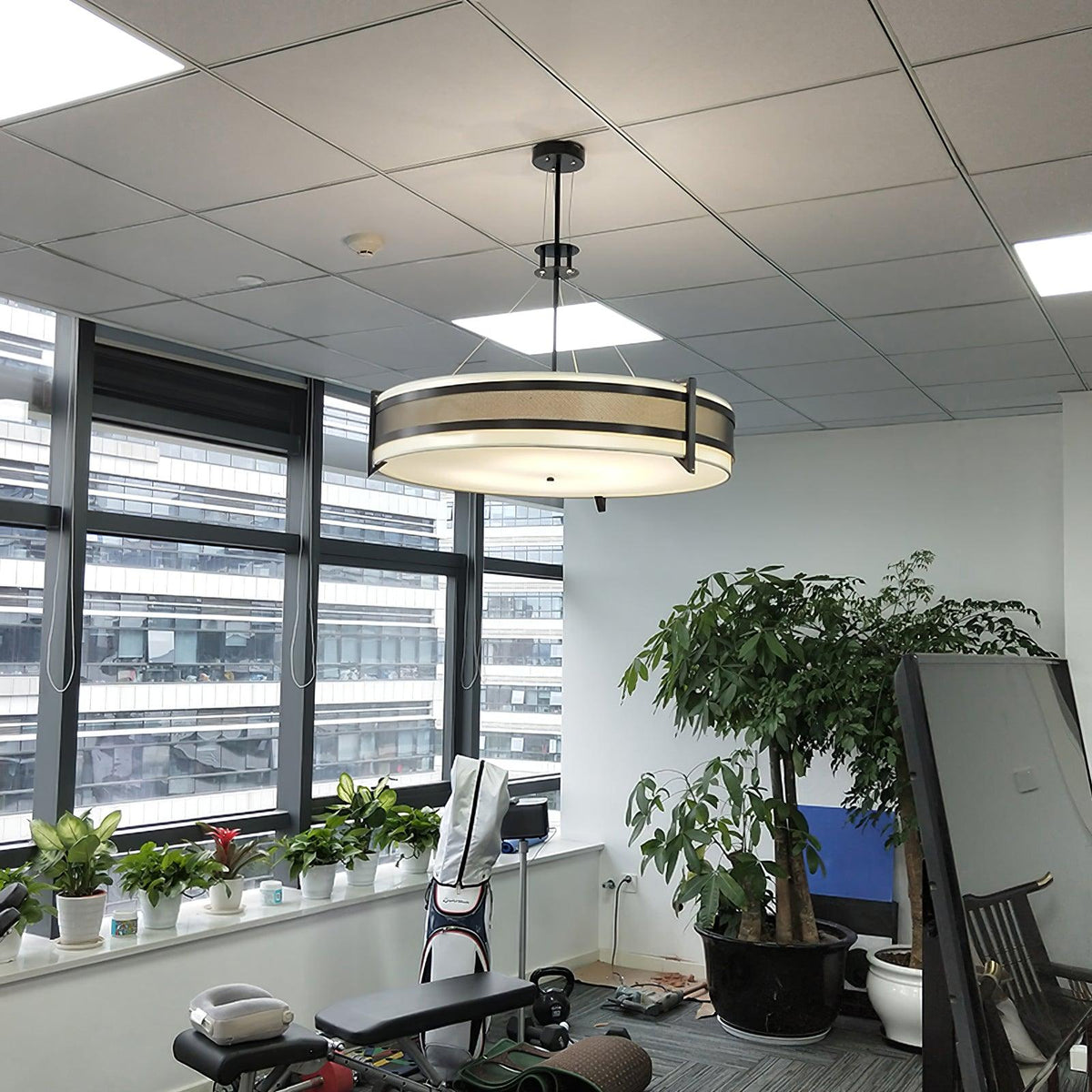 Lustre Jouvence en tissu et fer – vue 19