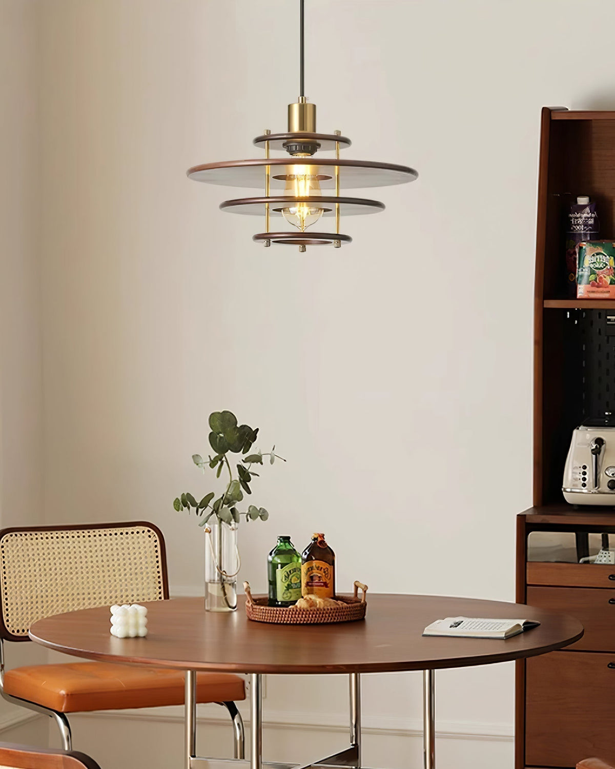 Suspension Édelweiss en bois et métal – vue 21