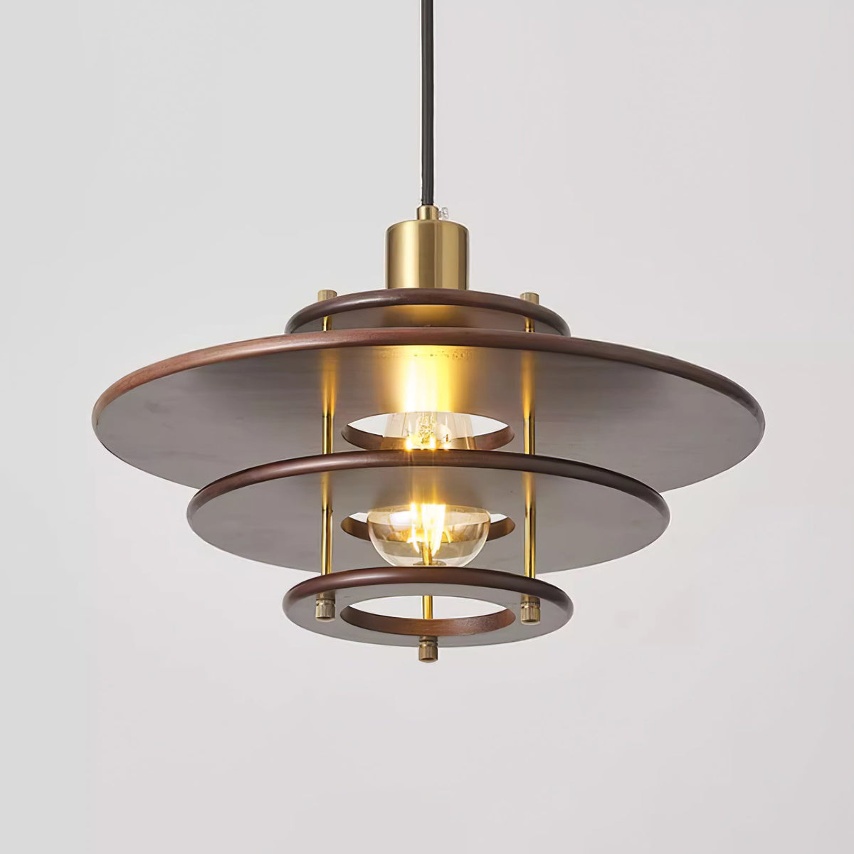 Suspension Édelweiss en bois et métal – vue 27