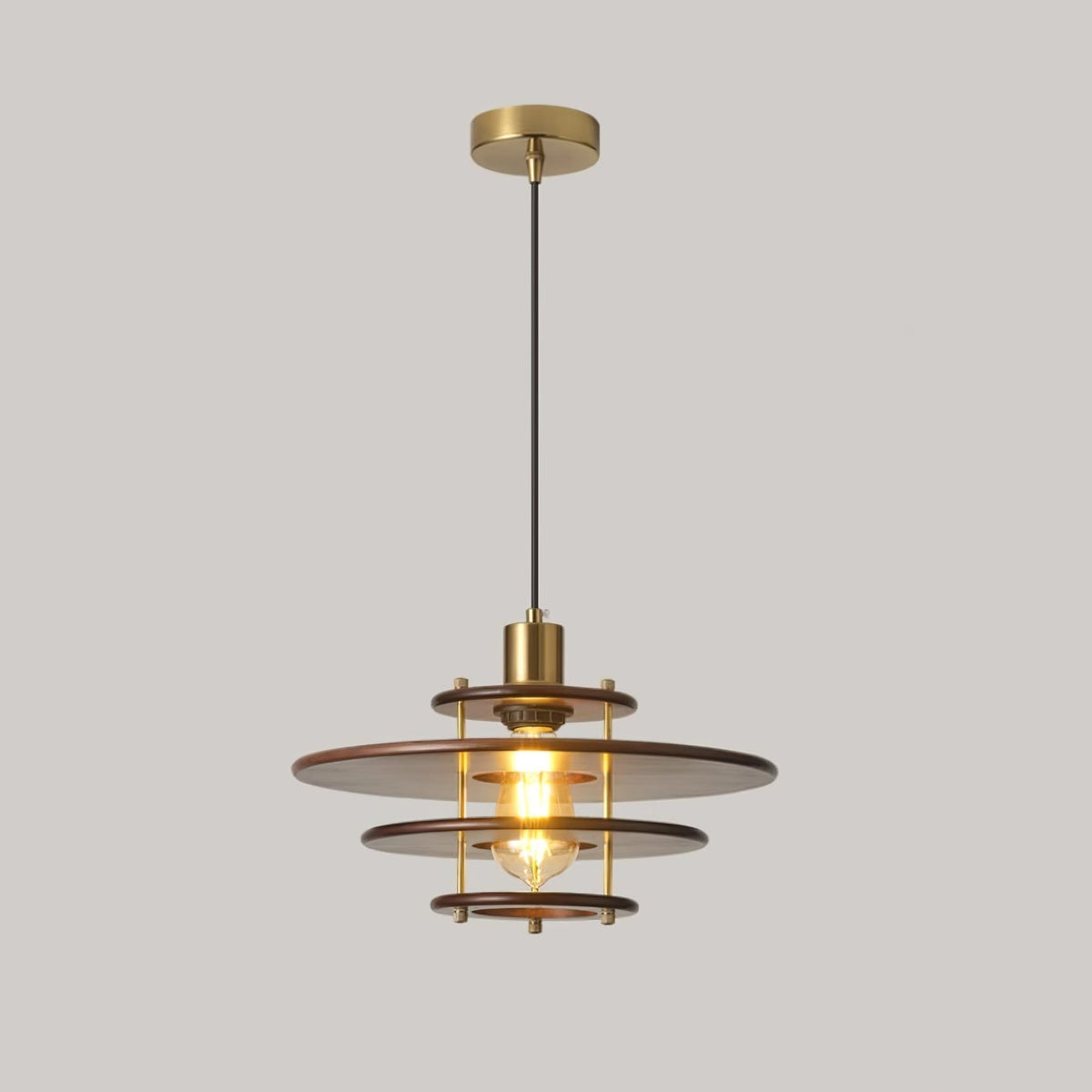 Suspension Édelweiss en bois et métal – vue 29