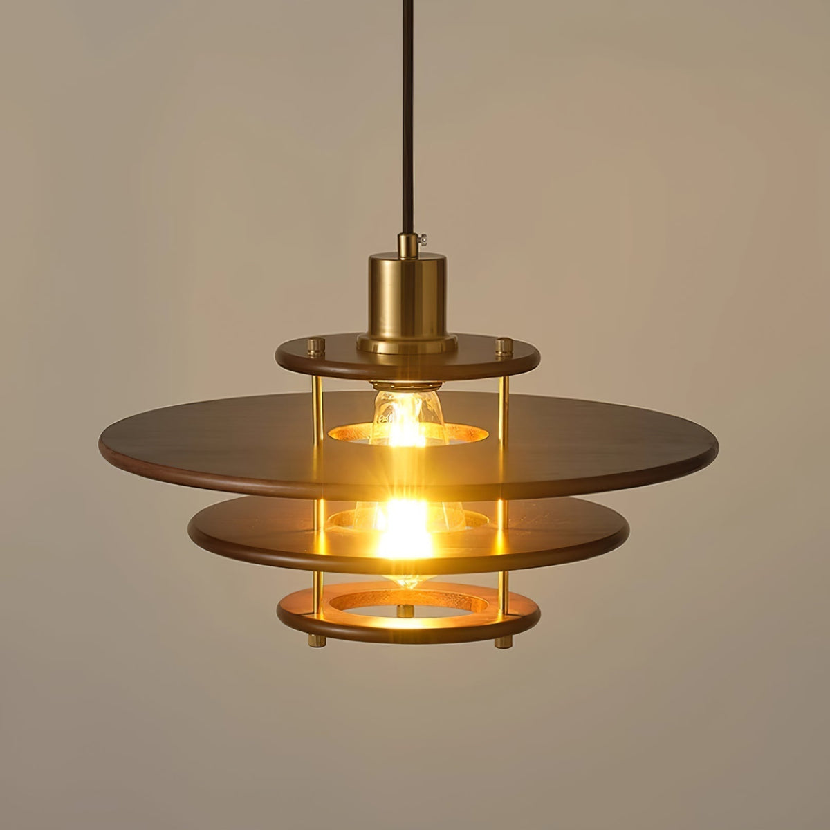 Suspension Édelweiss en bois et métal – vue 31