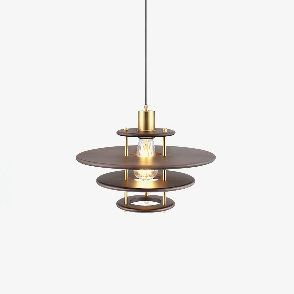 Suspension Édelweiss en bois et métal – vue 20