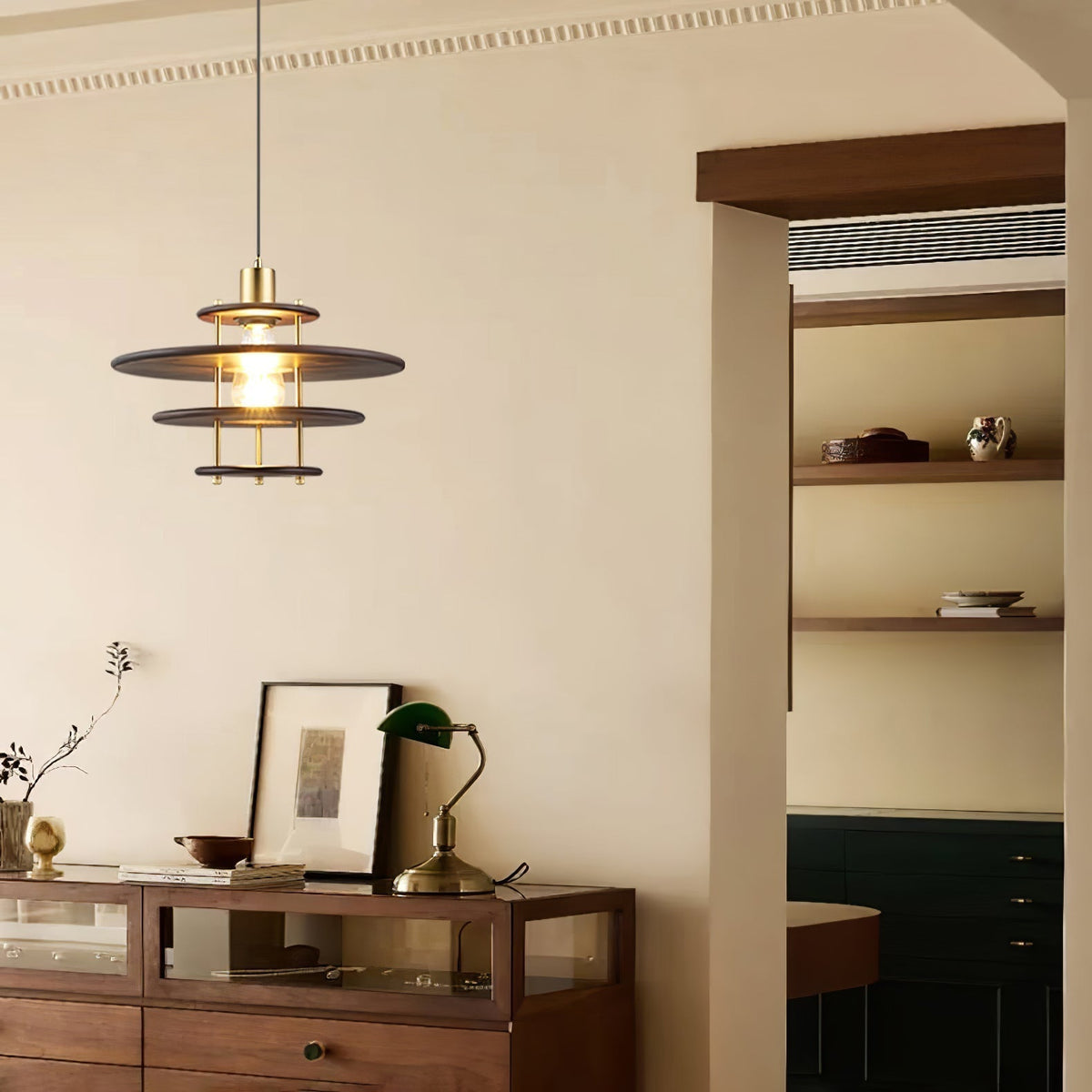 Suspension Édelweiss en bois et métal – vue 38