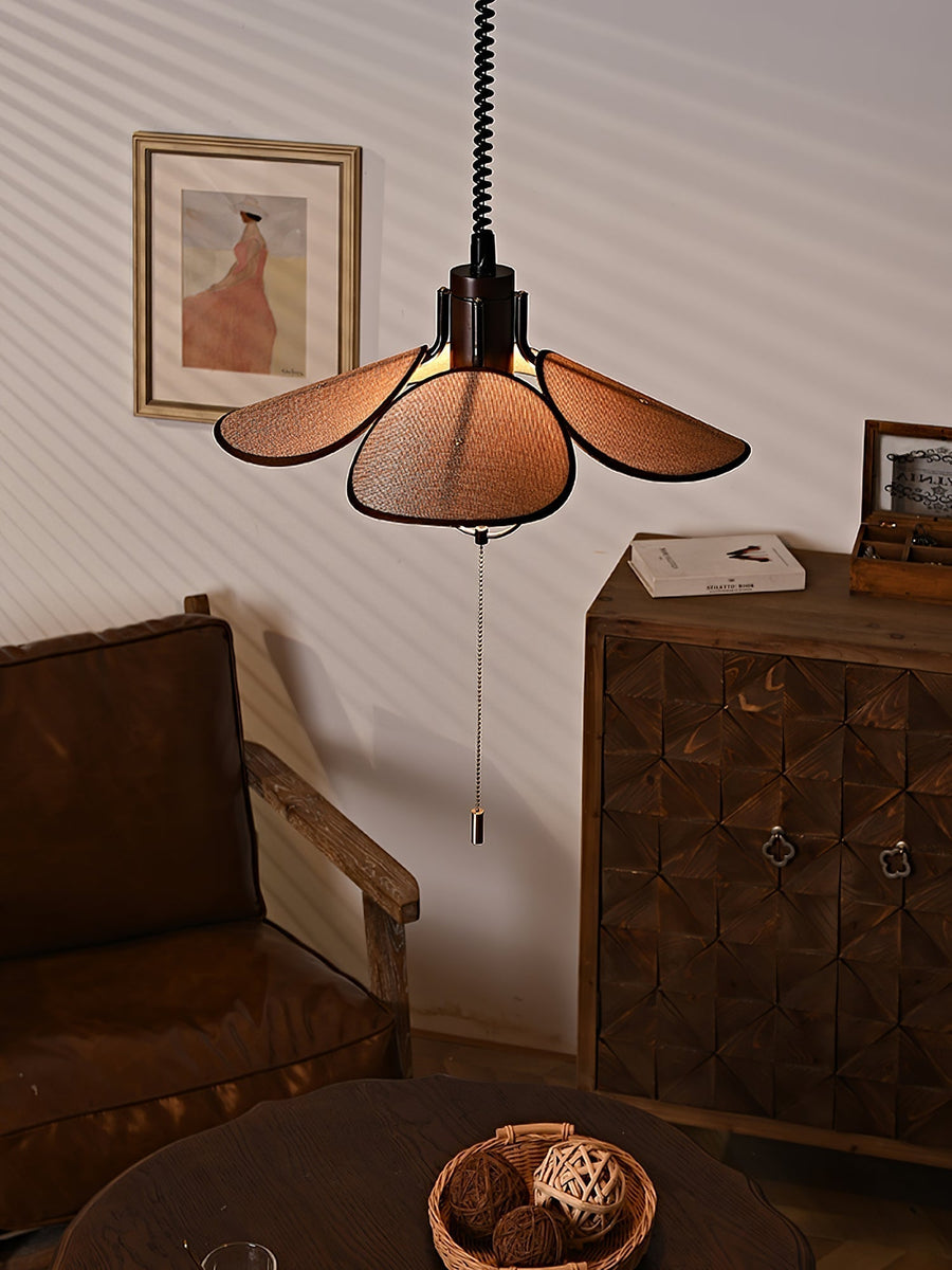 Suspension Goélette en bois et tissu – vue 2