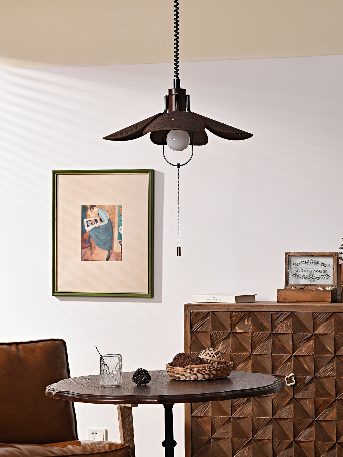 Suspension Goélette en bois et tissu – vue 5