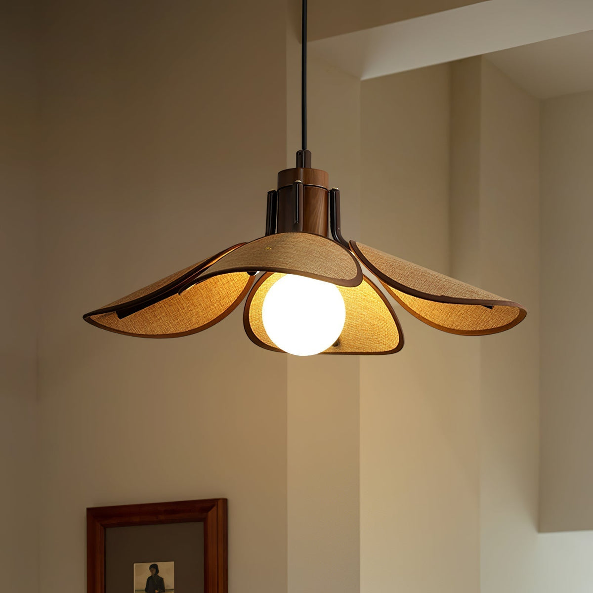 Suspension Goélette en bois et tissu – vue 9