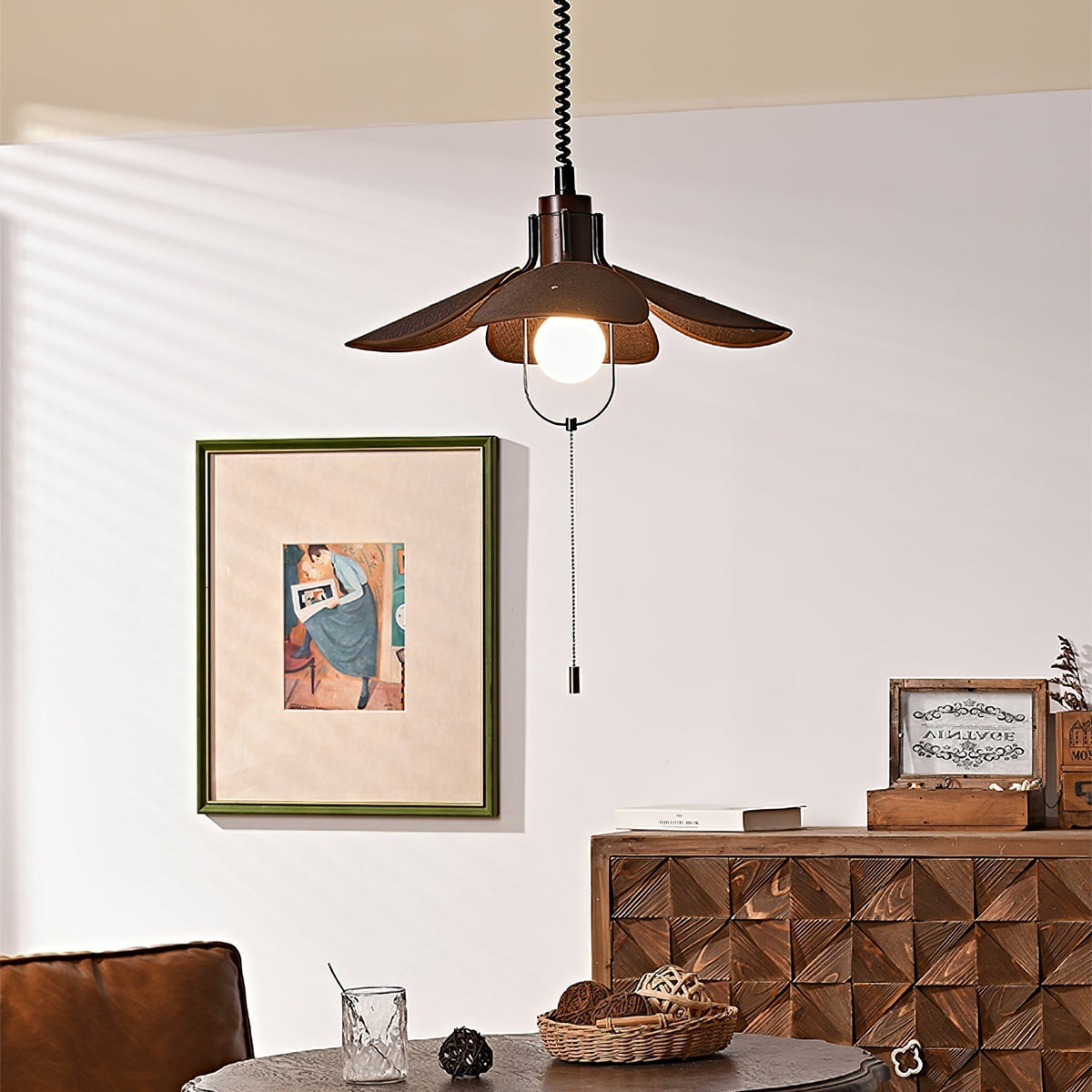 Suspension Goélette en bois et tissu – vue 24
